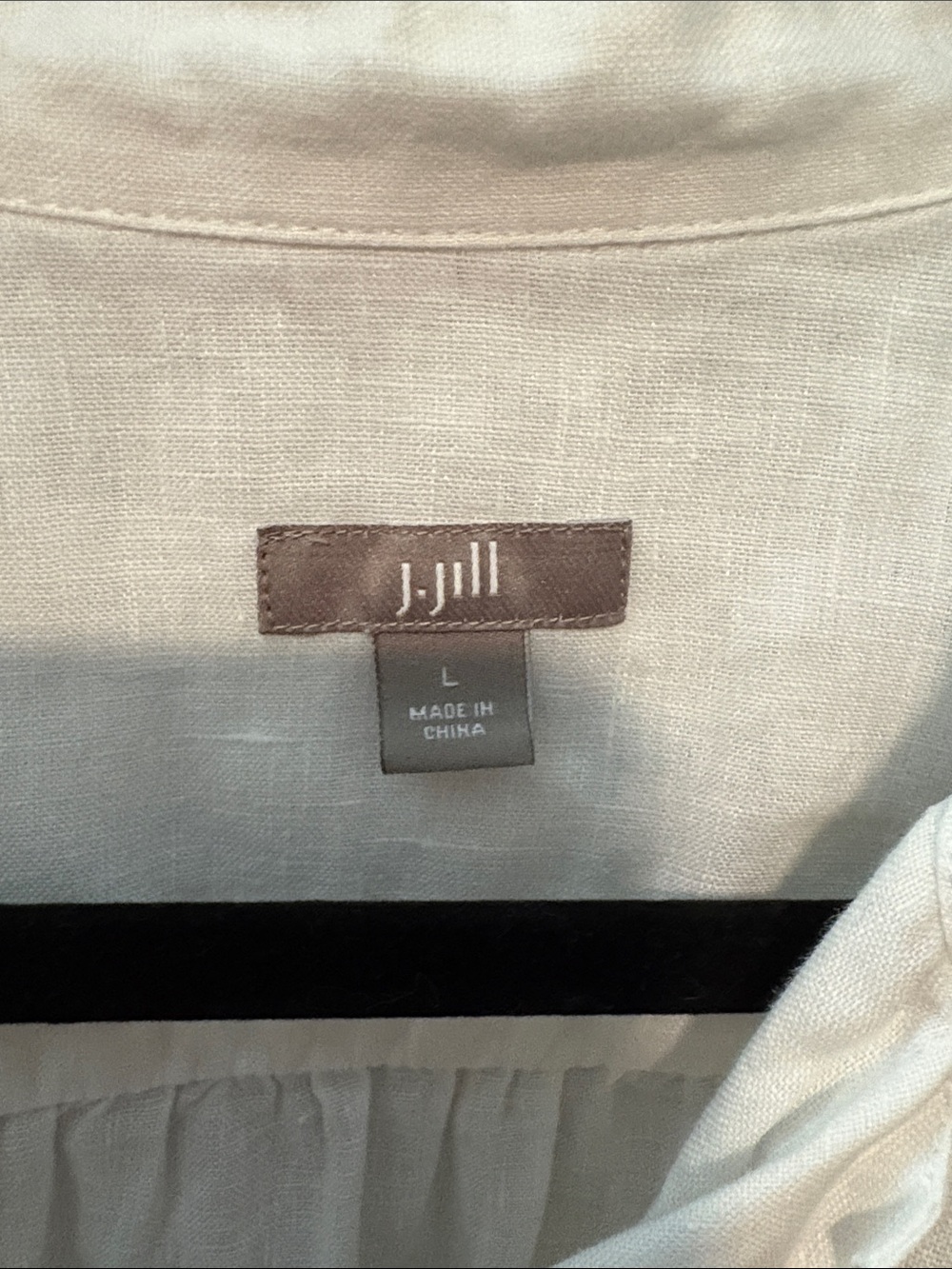 J. Jill White Linen Short-Sleeve Button-Down Shirt - Picture 2 of 4